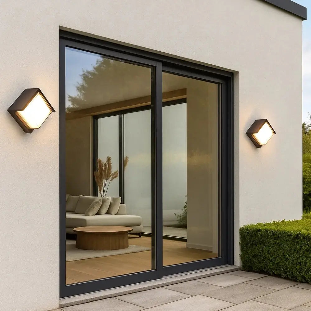 Applique murale exterieur cube - Lumière Angulaire | Bravion - | Delvanie