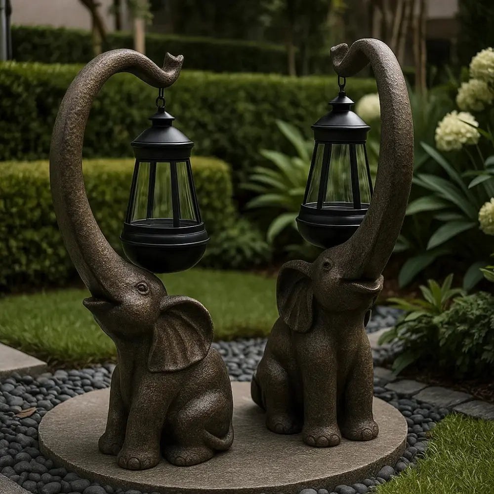 Lampe Extérieure Solaire - Charme d'Éléphant | Jumbo - | Delvanie
