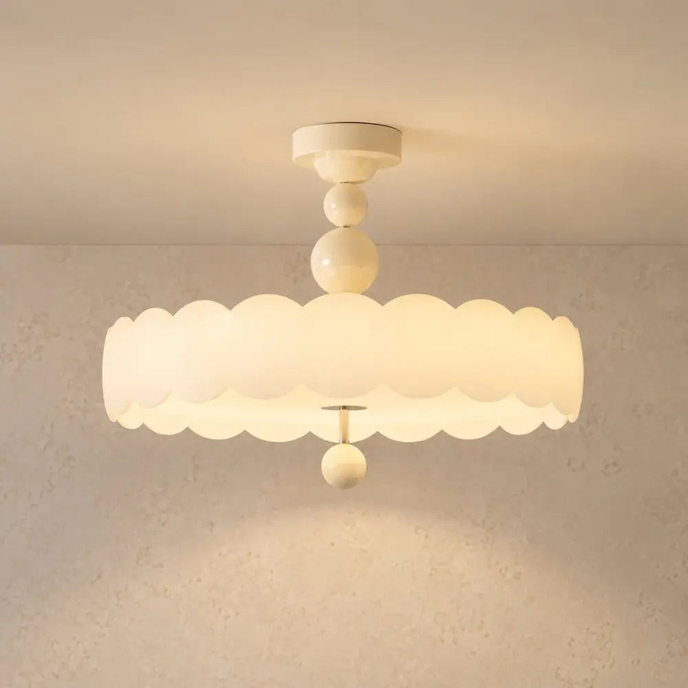 Lampe Plafonnier LED - Nuage Crème Doux | Nuvella - Luminaire plafonnier Delvanie