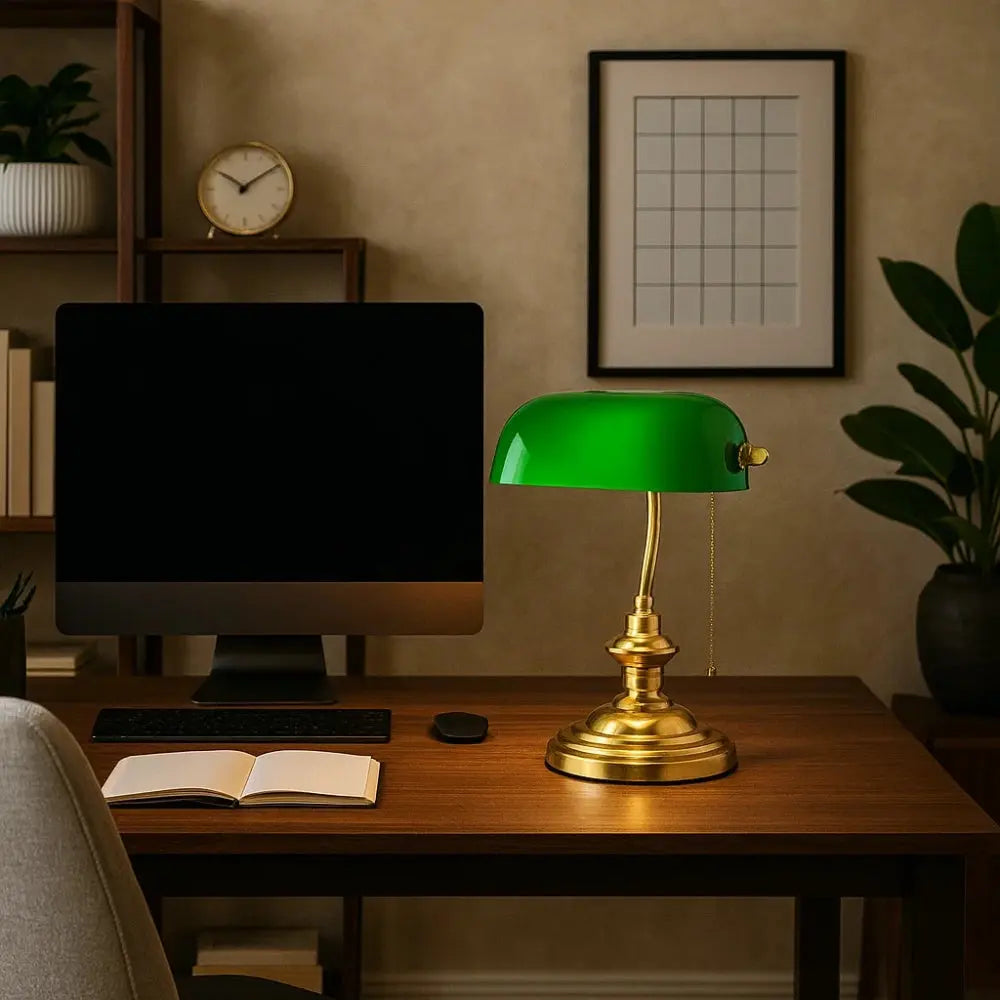 Lampe de Bureau - Ambiance Luxueuse | Emeraude - | Delvanie