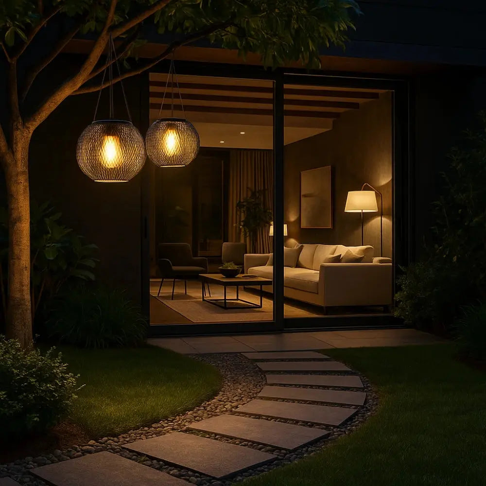 Lanterne Exterieur Suspendu - Halo Tressé | Ortinyx - | Delvanie