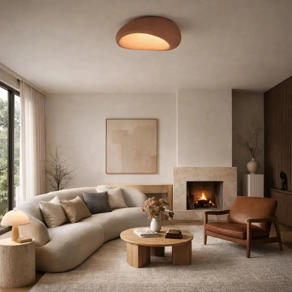 Plafonnier à led - Épure Wabi-Sabi | Miyoka - | Delvanie
