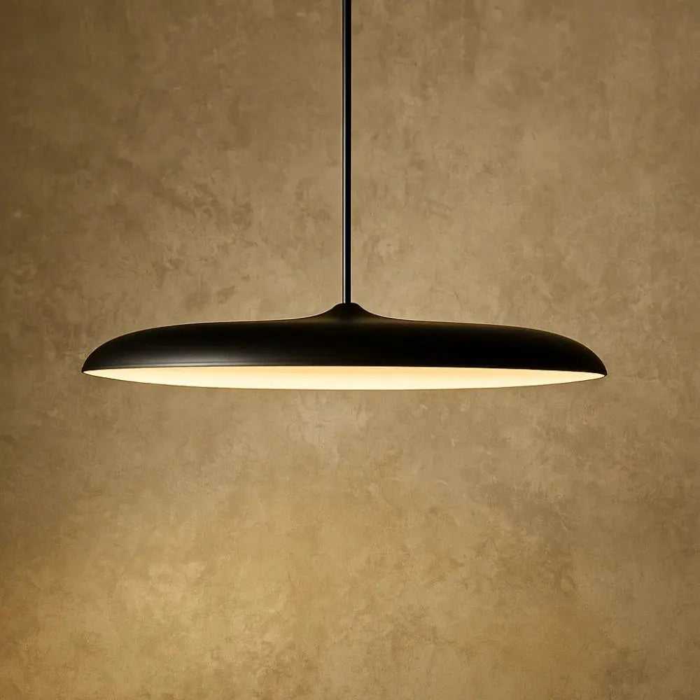 Luminaire Suspension Industriel - Coupole Métal Vintage | Industréa - Noir / Télécommande Changeable / 40cm (36W) | Delvanie