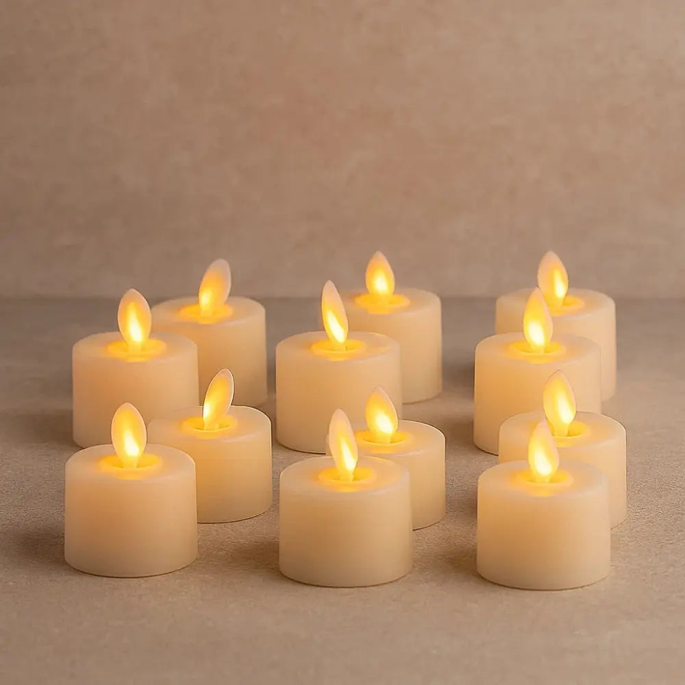 Lampe Bougie - Flamme Éternelle | Lumosia - 12 pièces | Delvanie