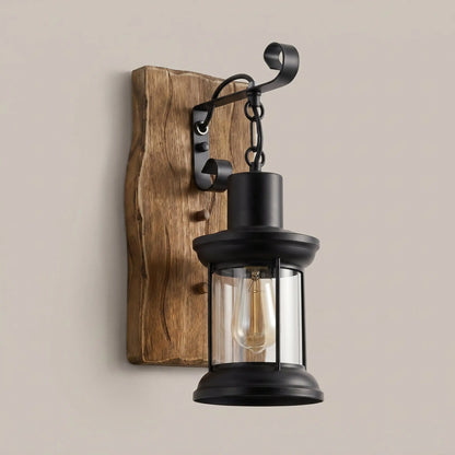 Applique murale bois industrielle Rustéa, packshot sur fond neutre
