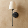 Applique Murale Metal - Flambeau Métallique Raffiné | Princélya - Noir |   Delvanie