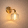 Glass Wall Sconce - Golden Retro Clarity | Verréa