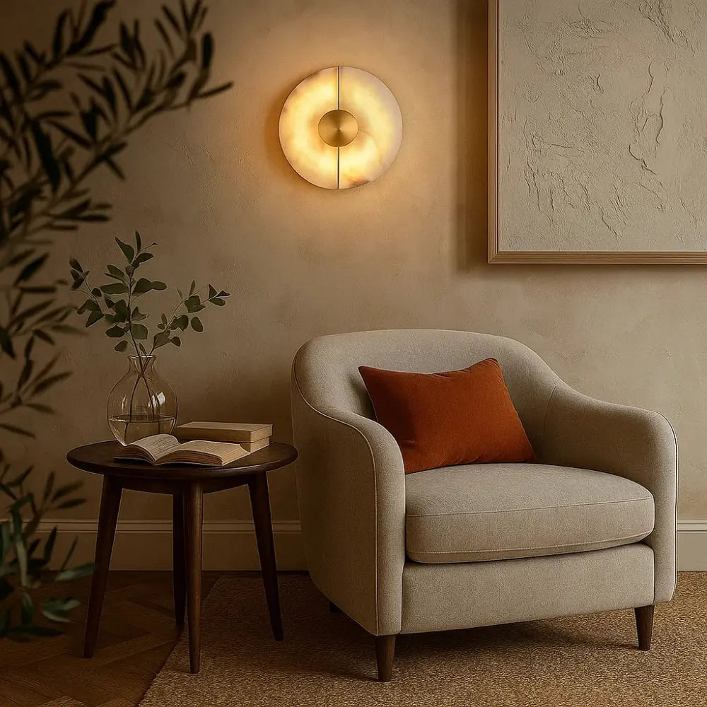 Applique Murale Marbre - Éclat Albâtre Luxueux | Marbélia -  |   Delvanie