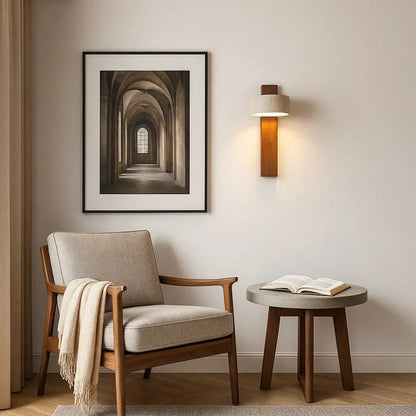 Applique Interieur Murale - Lueur Travertin Naturelle | Travelya -  |   Delvanie