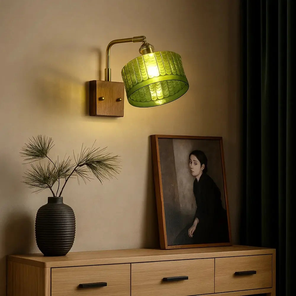 Applique Murale En Verre - Verre Vert Canopée | Sylverra -  |   Delvanie