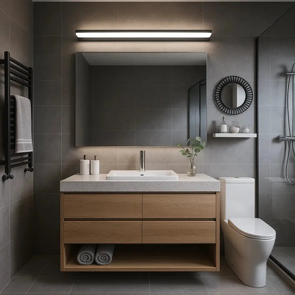 Applique Murale Salle de Bain - Reflet LED Épuré | Mirenya -  |   Delvanie