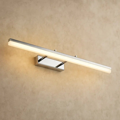 Applique Murale Salle de Bain - Ambiance Raffinée | Solira - Argent / 12 W 50 cm |   Delvanie