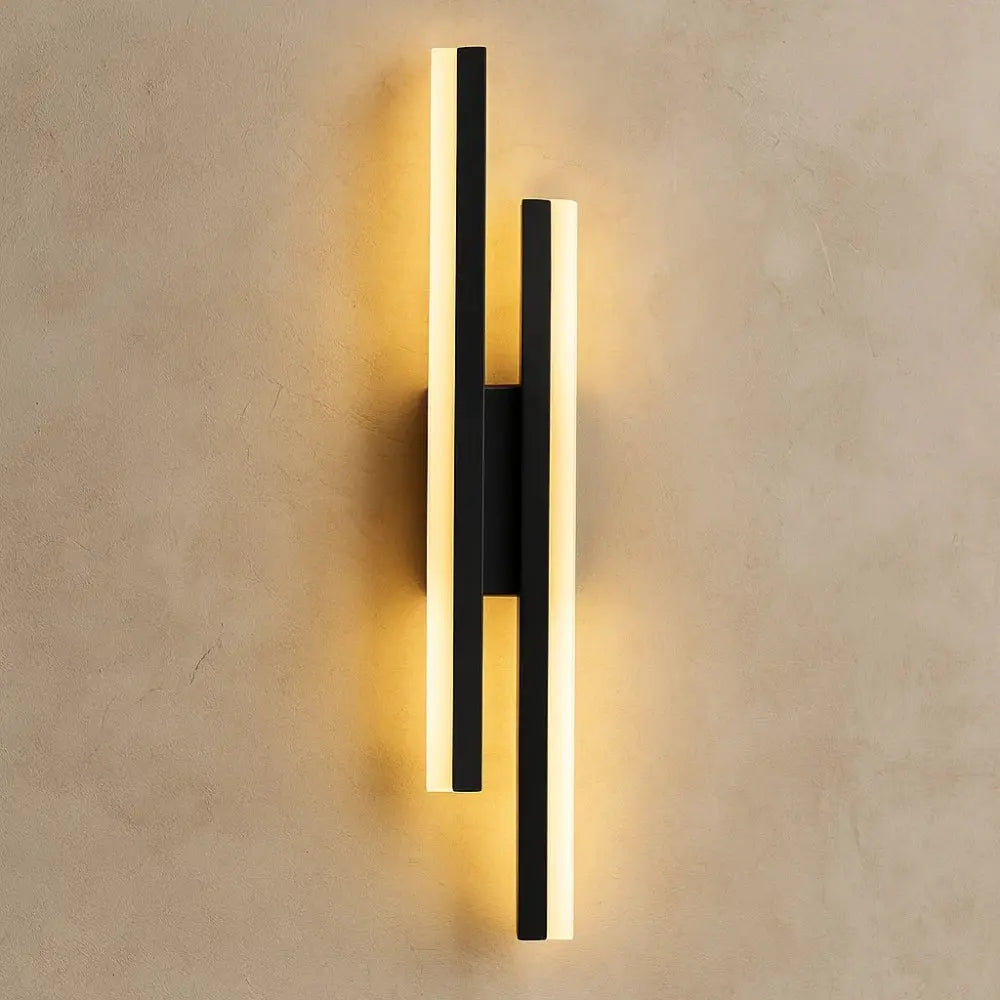 Applique Murale - Lueur Sculptée | Althera - Noir (gauche) |   Delvanie