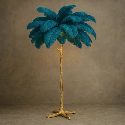 Lampadaire Plume - Plumes d'Autruche Opulentes | Ostrélys -  |   Delvanie