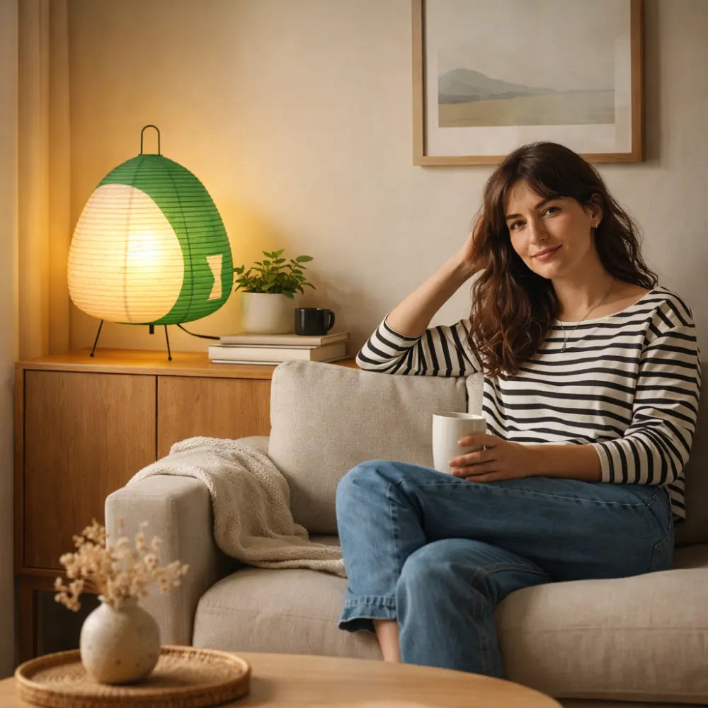 Lampe De Table - Papier Washi Trépied | Akoria -  Lampe Delvanie