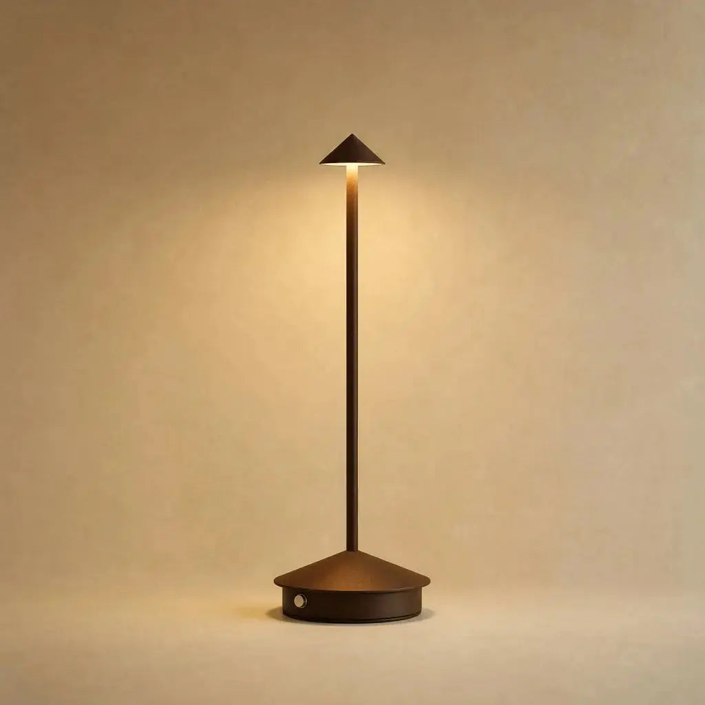 Lampe de table sans fil Yuzano coloris brun