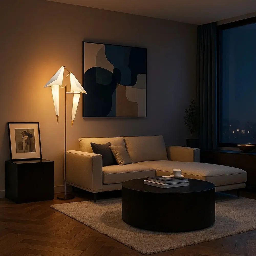 Lampe Design - La lumière perchée | Origami -  |   Delvanie