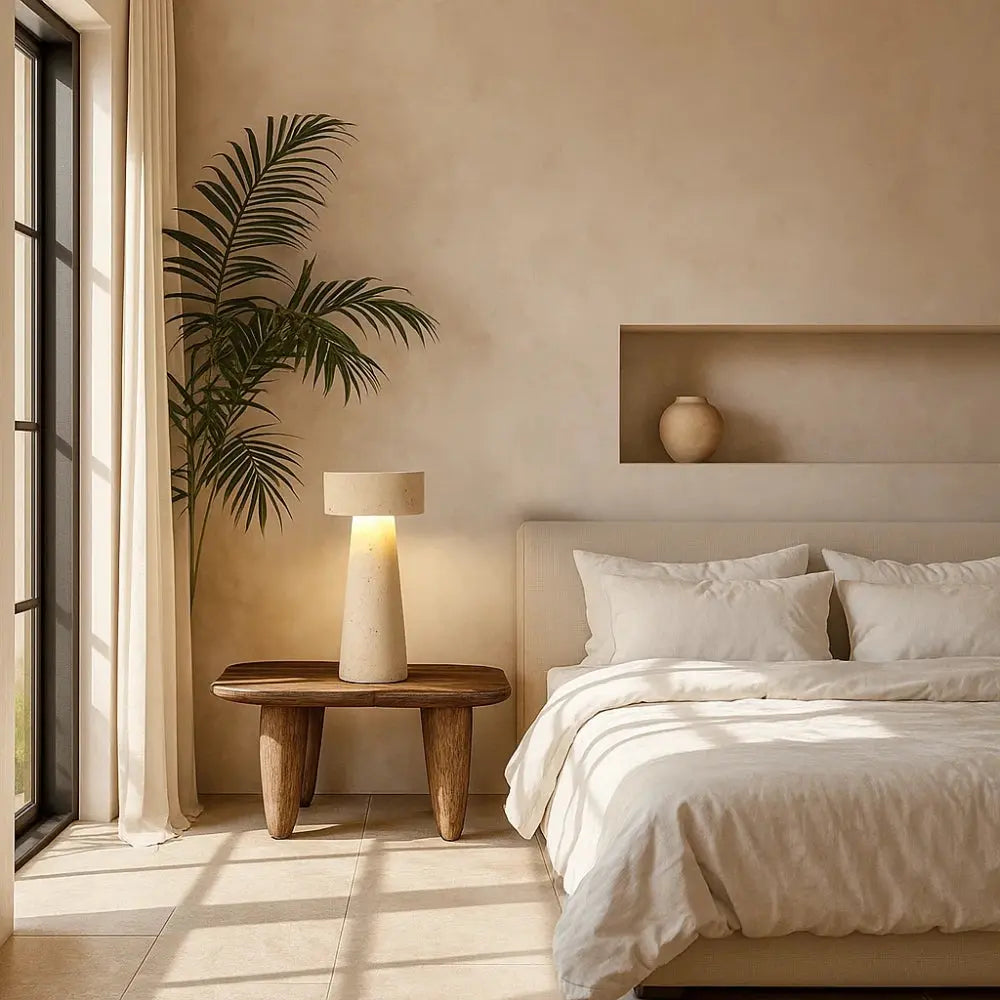 Lampe Travertin - Sculpture Antique | Travera -  |   Delvanie