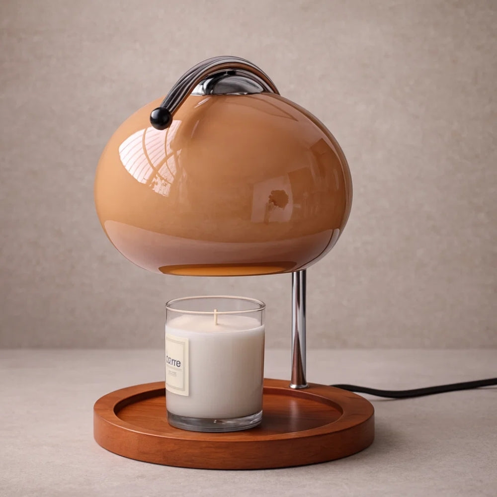 Lampe de Chevet Moderne - Verre Bois Japandi | Yunari -  |   Delvanie