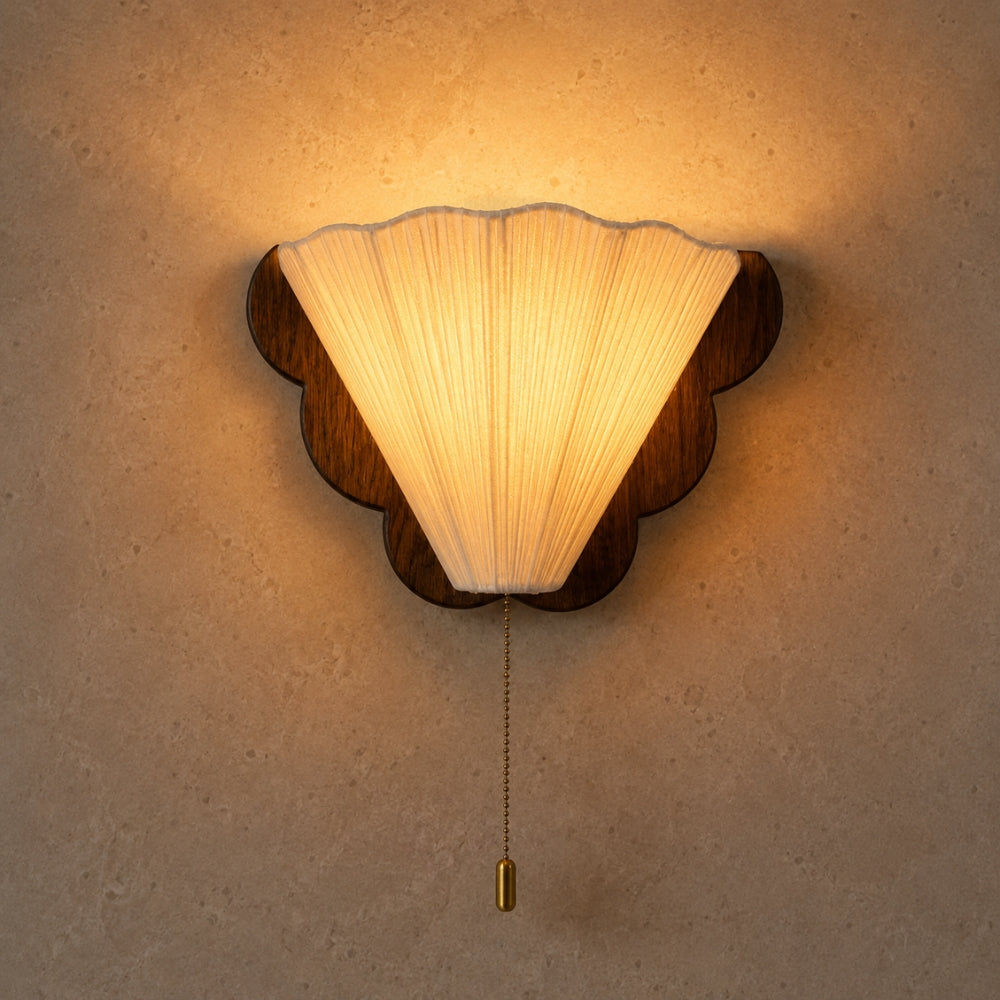 Lampe Applique Murale - Éventail Rétro Bois | Ventyra