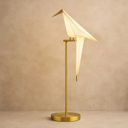 Lampe Design - La lumière perchée | Origami - Lampe de table |   Delvanie