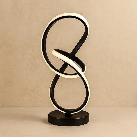 Lampe De Table Led - Boucle Sculpturale Apaisante | Enlacia -  |   Delvanie