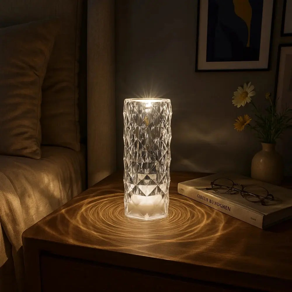 Lampe de Table en Cristal Rose Élégance Chic | Solvyn -  |   Delvanie