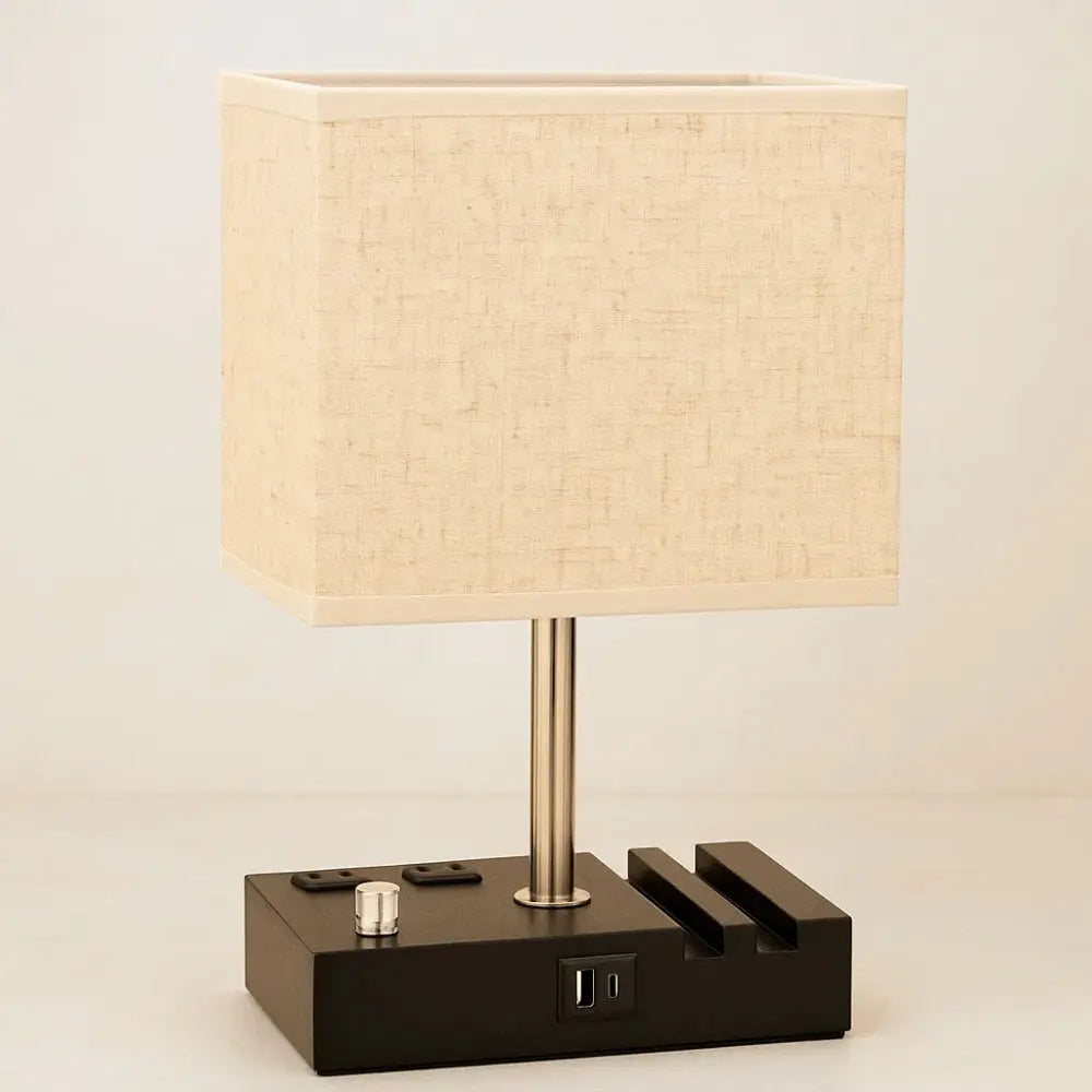 Lampe de Chevet Design - Lueur Chic | Vistara - Lin |   Delvanie