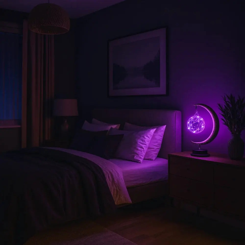 Lampes de Chevet - Lune de Verre Enchantée | Célyna -  |   Delvanie