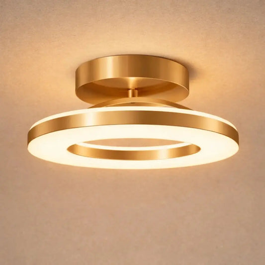 Lumière Plafond - Anneau Doré Flottant | Lyséa -  |   Delvanie