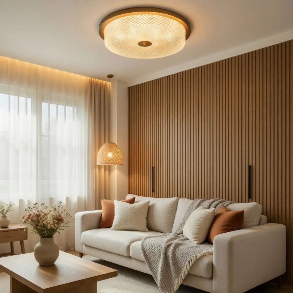 Luminaire Led Plafond - Cristal Noyer Hérité | Althéon -  |   Delvanie