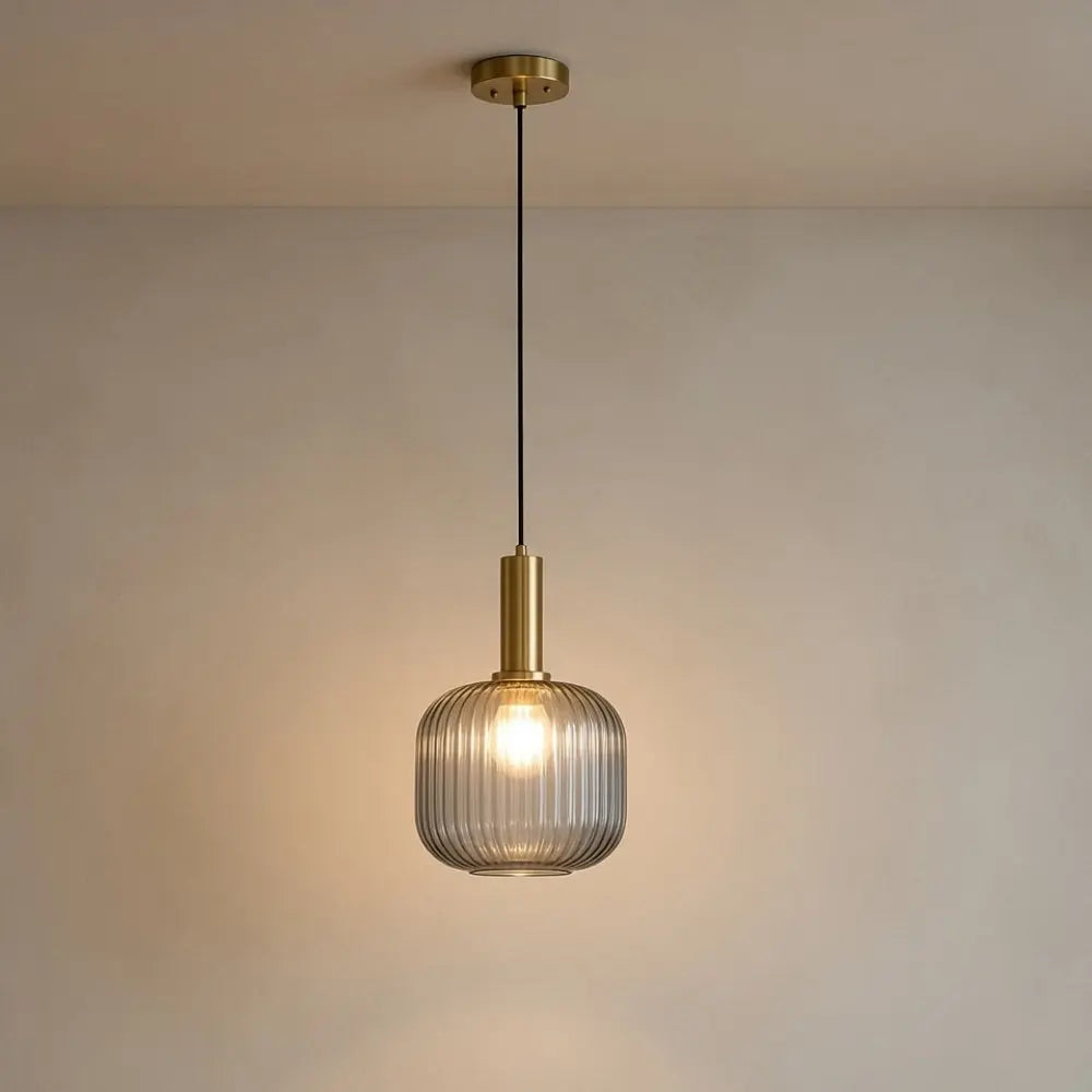 Luminaire Suspension Verre - Coloré Ondes Rétro | Chroméa -  |   Delvanie