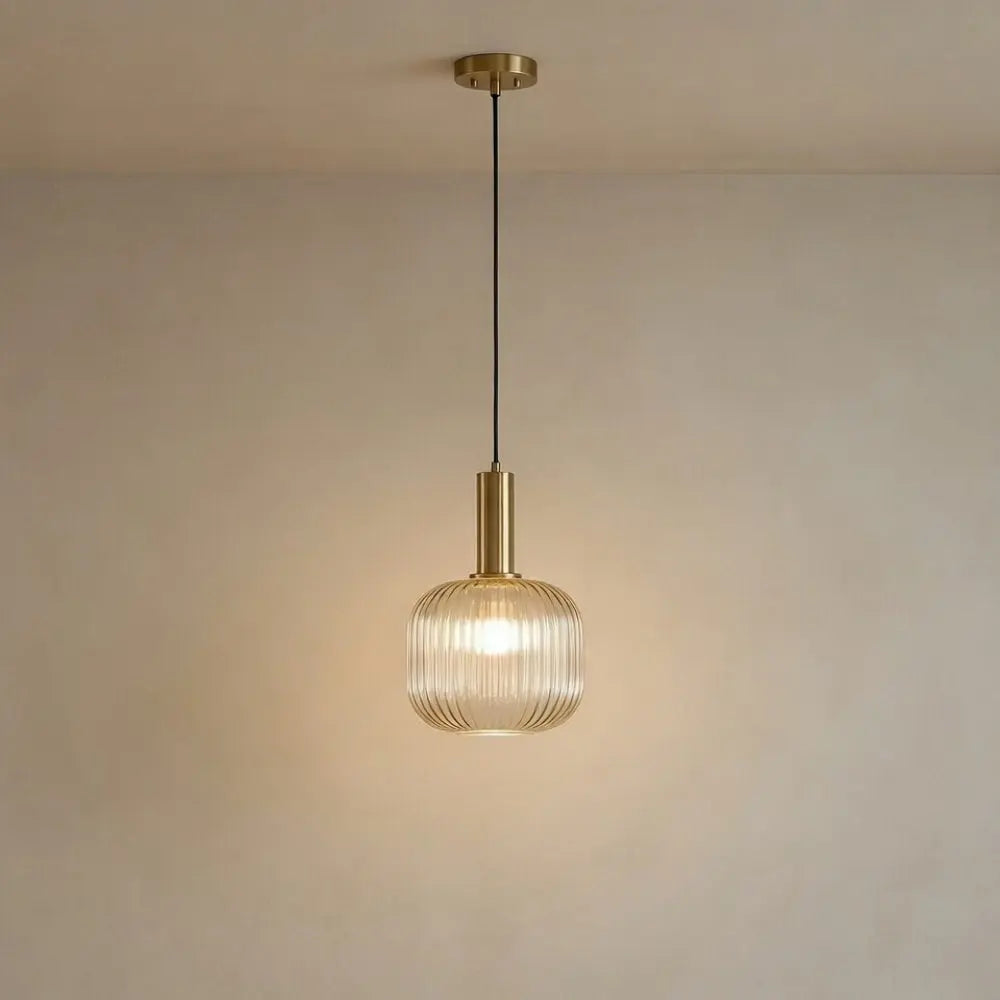 Luminaire Suspension Verre - Coloré Ondes Rétro | Chroméa -  |   Delvanie