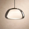 Luminaire Suspension Verre - Dôme Verre Givré | Elvarya -  |   Delvanie