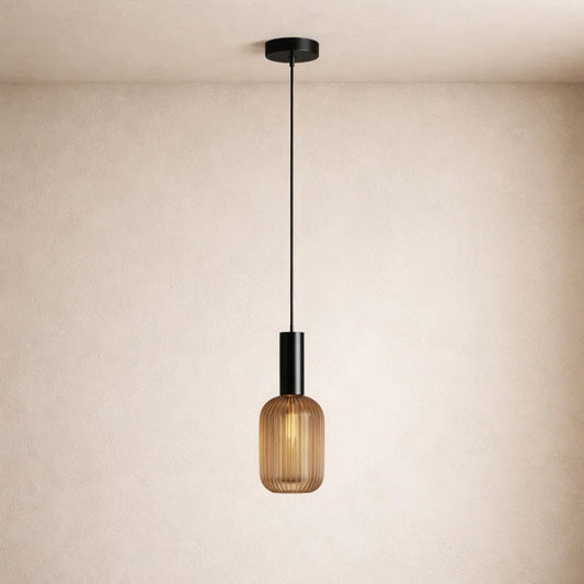 Luminaire Suspension Verre - Verre Coloré Ondes Rétro | Chroméa -  |   Delvanie