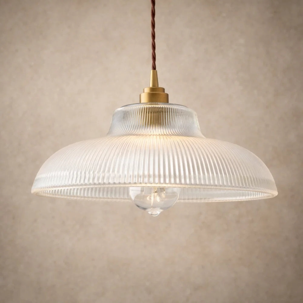Luminaire Suspension en Verre Transparent - Halo Cristal Vintage | Clarysta -  |   Delvanie