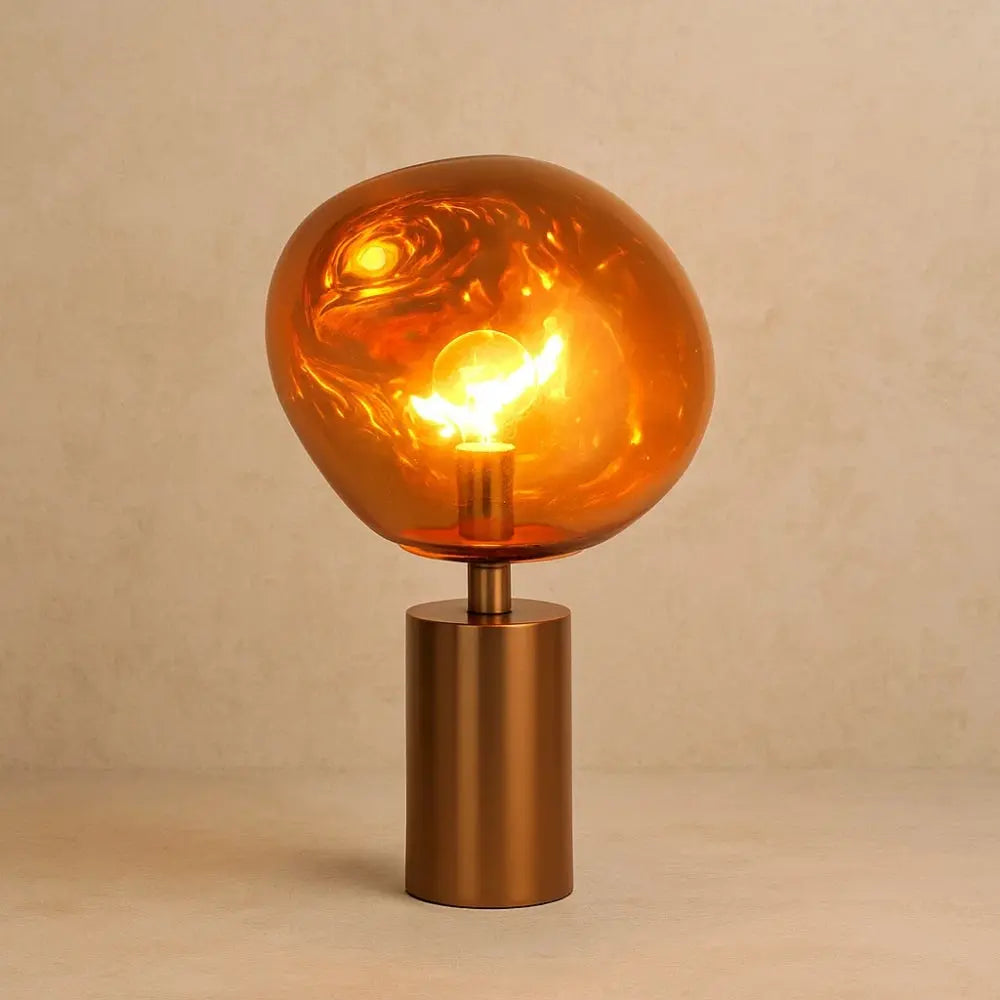 Lampe de Table Sans Fil - Lueur Spatiale | Orionis - 43cm / Orange |   Delvanie