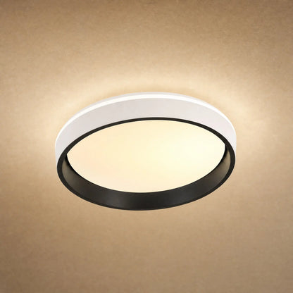 Plafonnier design Azuléa allumé en blanc chaud sur fond minéral | Delvanie