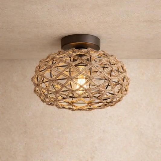 Plafonnier Rotin - Tressage Côtier | Rohana -  |   Delvanie