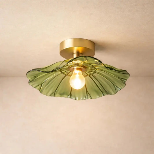 Plafonnier en Verre - Pétales Lumineux Sculptés | Elvaris -  |   Delvanie