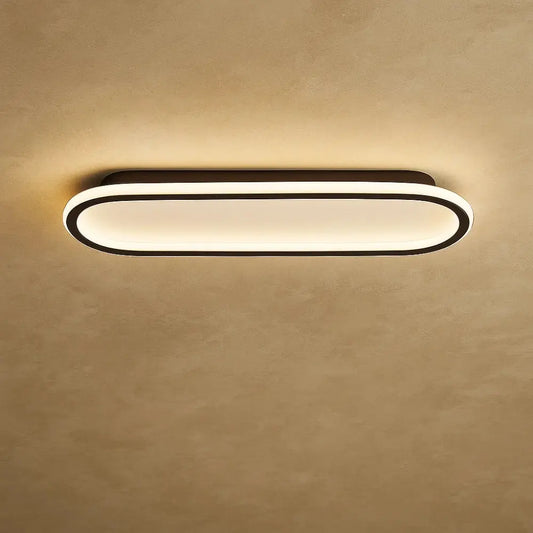 Plafonnier À Led - Ligne Lumineuse Contemporaine | Lynéor - 40cm / Lumière froide |   Delvanie