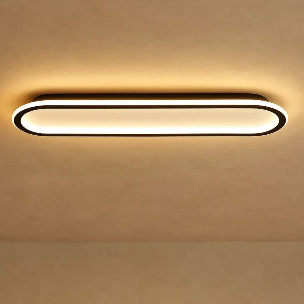 Plafonnier À Led - Ligne Lumineuse Contemporaine | Lynéor - 60cm / Lumière froide |   Delvanie