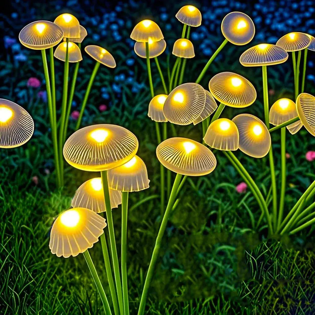 Lampe Extérieur Solaire - Lumière Enchantée | GlowMush - Chaud |   Delvanie