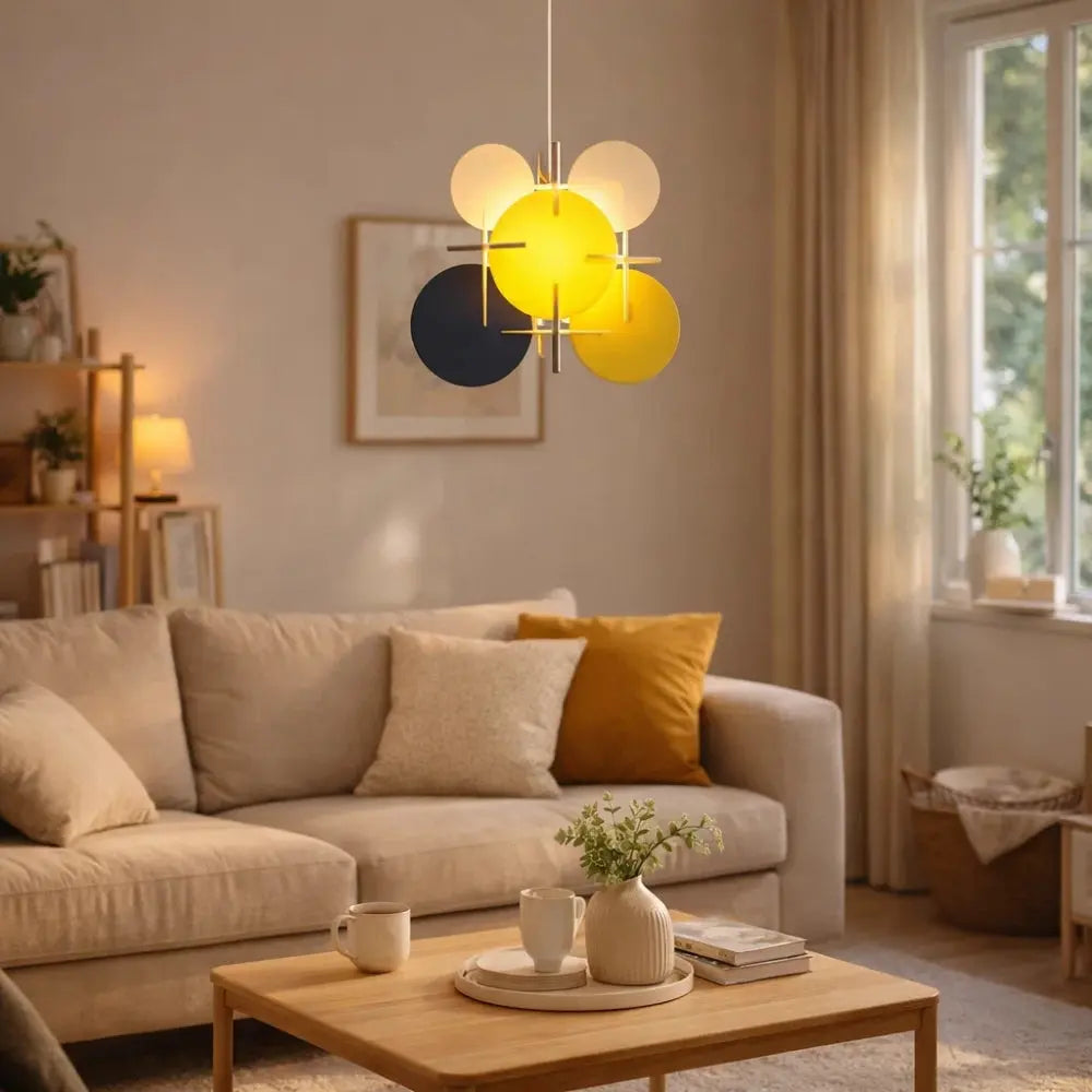 Suspension Luminaire Colorée - Pétales Acryliques | Kolvra -  Suspension luminaire Delvanie