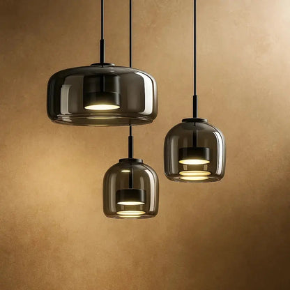 Suspension Luminaire Verre - Éclat Raffiné | Ombrelle -  |   Delvanie