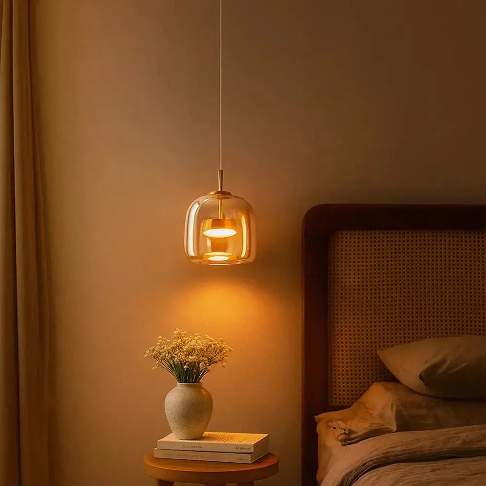 Suspension Luminaire Verre - Éclat Raffiné | Ombrelle -  |   Delvanie