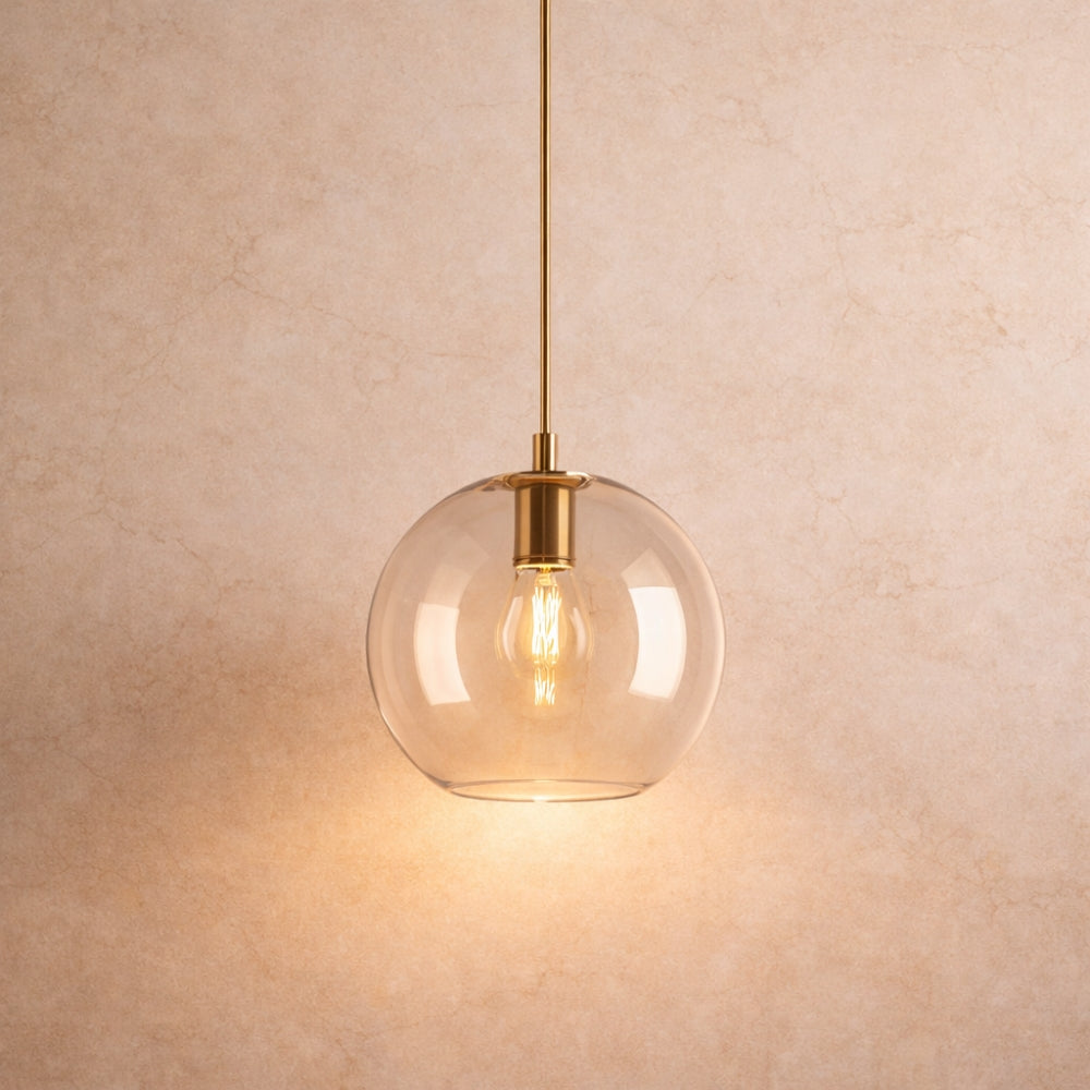 Pendant Light Glass - Amber Soft Halo | Cafélia