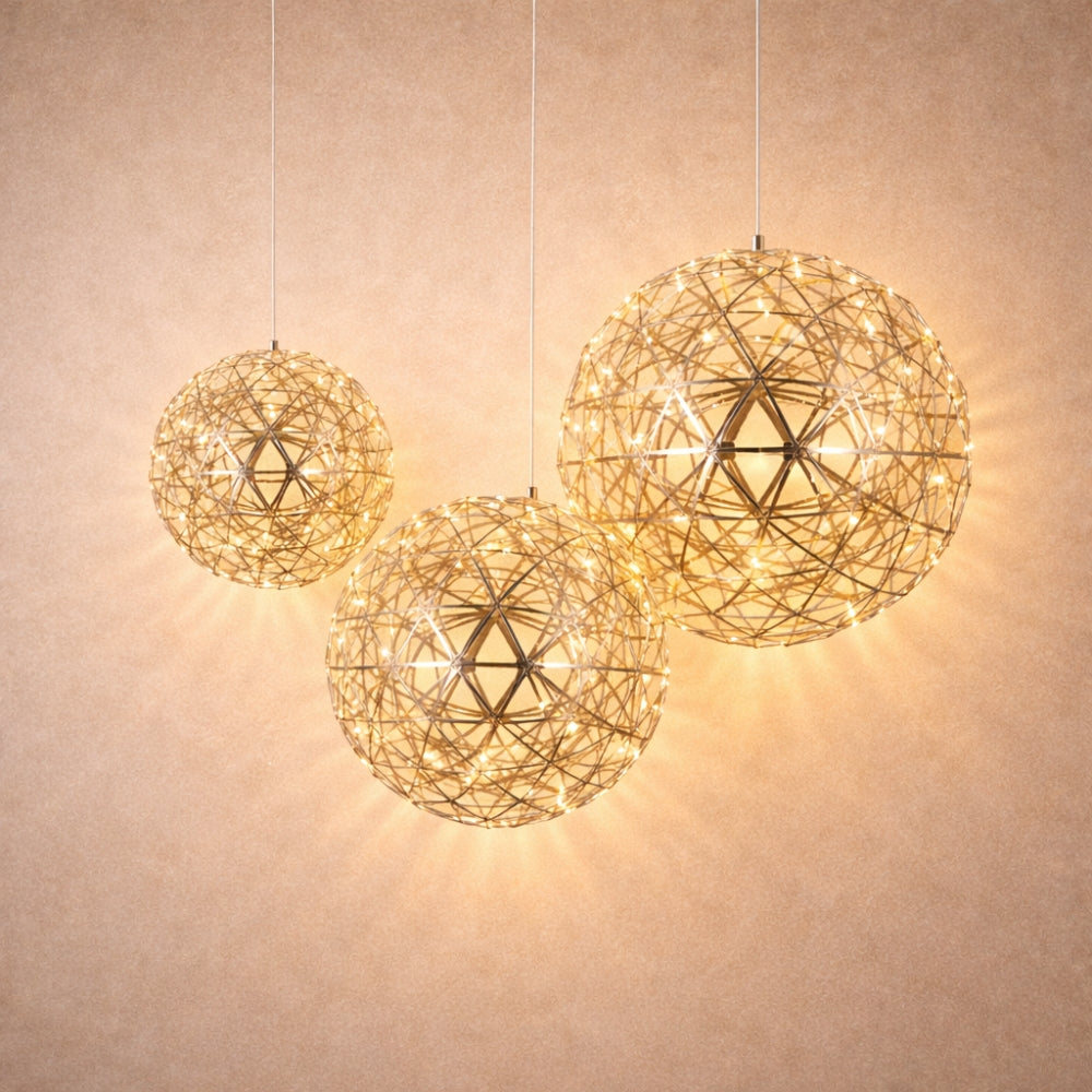 Pendant Light Design - Chrome Firework Globe | Stellora