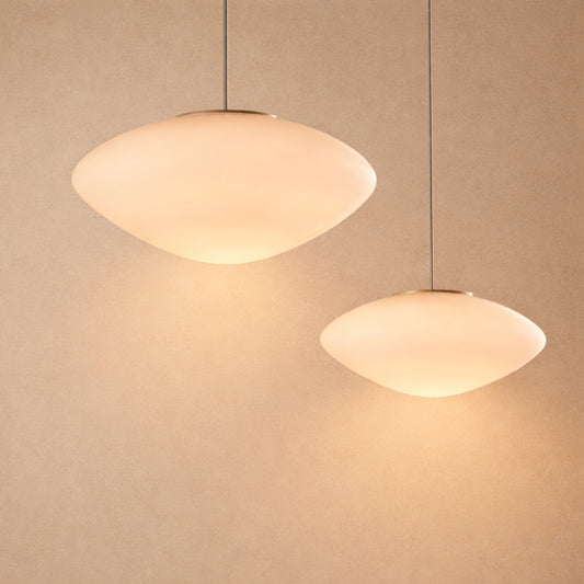 LED Pendant Light - Floating Opaline Pebble | Opalyn