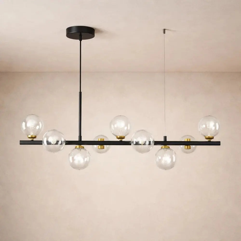Dining Room Pendant Light - Elegant Linear Halo | Aurelyn